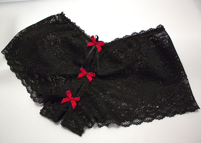 panty ouvert, spitze, diy, schleifen, maschen